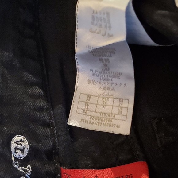 Like NEW Guess Black Distressed Straight Leg Jeans, Stretchy - Picture 9 of 15